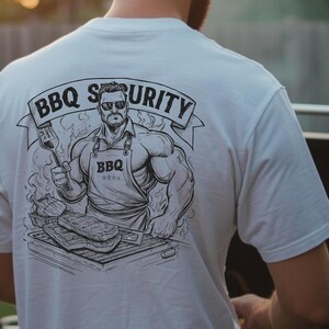 BBQ Security Shirt Grilling Shirt Men BBQ Party Shirt Barbecue Lover Tee BBQ Gift for Dad Cookout Grill Master T-Shirt