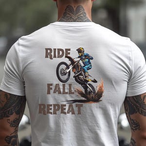 Enduro T Shirt Men – Dirt Bike Graphic Tee – Motocross Gift for Him image 1