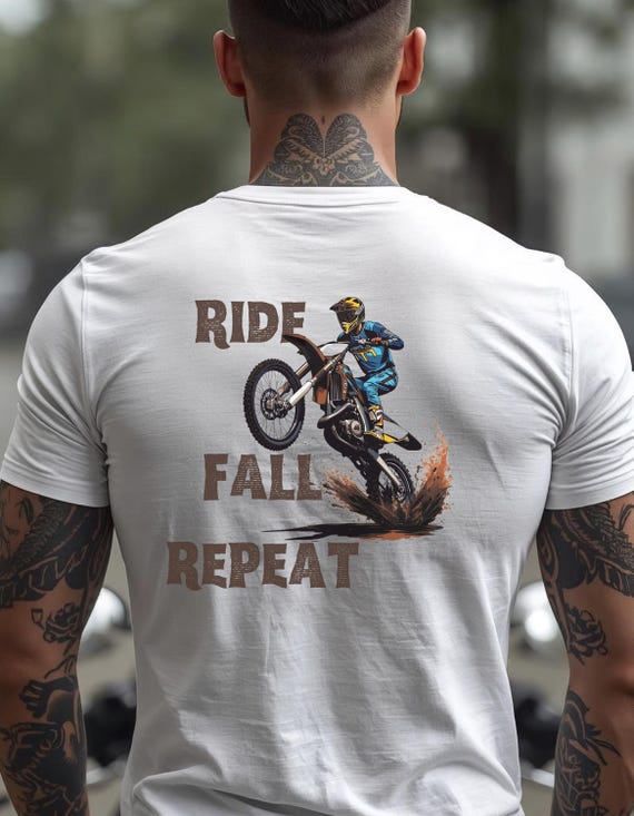 Enduro T Shirt Men – Dirt Bike Graphic Tee – Motocross Gift for Him