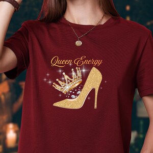 Birthday Queen Shirt Birthday Girl T-Shirt Glitter Birthday Tee Crown Graphic Party Outfit Gift