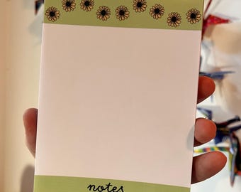 Black-Eyed Susan Notepad: Floral Memo Pad for Gardeners