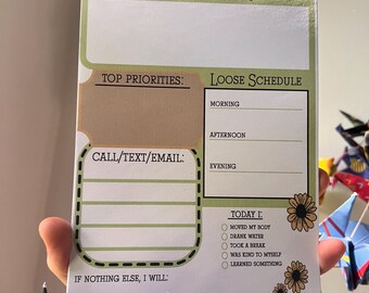 ADHD Daily Planner with Black-Eyed Susans – Focus & Organization Notebook