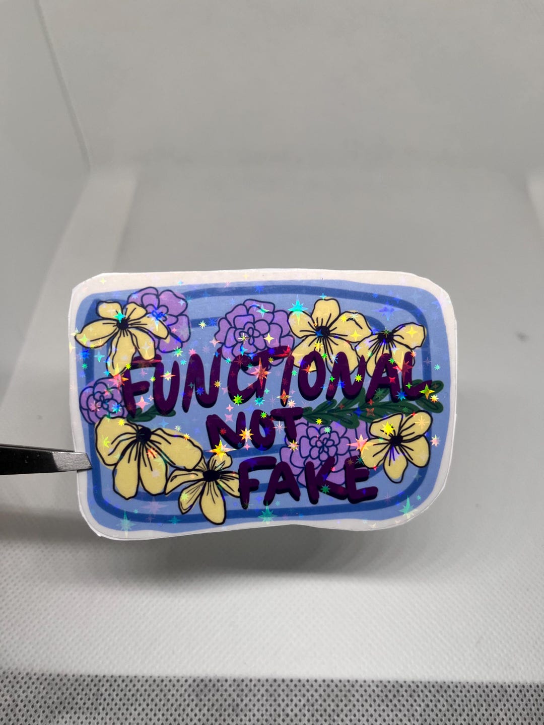 Functional Ess Sticker Functional Not Fake Sticker | FND Awareness Sticker | Disability Pride ...