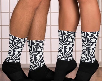 Monochrome Tribal Socks
