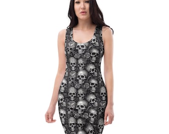 Gothic Skulls - Bodycon dress