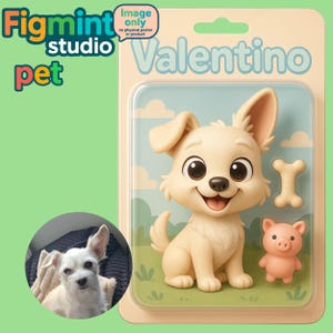 Custom AI pet Toy Portrait | Personalized Action Figure Style Image from Photo | Cartoon pet| Digital Download | Unique Gift for Him or Her