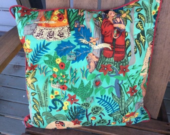Suede or Satin in Two Sizes 45 x 45 cm Feminist Cushion Cover 24 Frida Kahlo Pillow Cover . or 60 x 60 cm 18