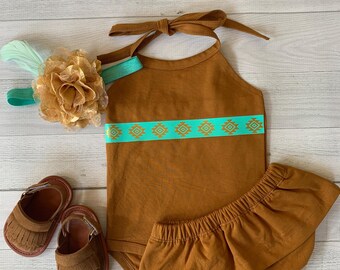 Baby Pocahontas Costume – Princess First Birthday Outfit, Baby Girl Gift,  Disney Trip Bodysuit, Baby Girl American Native baby costume