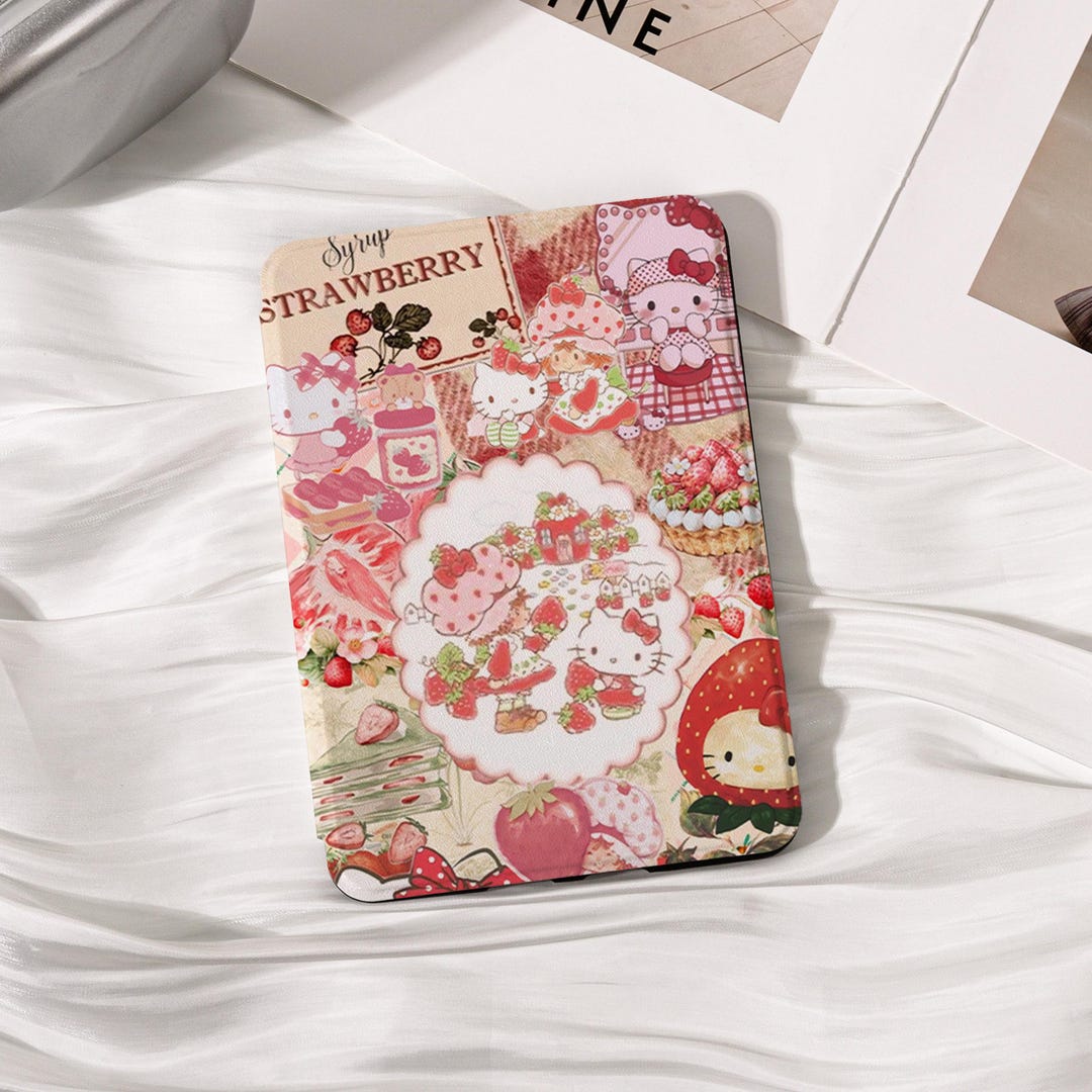 Strawberry Kitty Collage Kindle/kobo Case for 2026,nostalgic Paperwhite ...