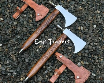 16 Inch Long Handmade Viking Axe, Hand Forged Tomahawk With Sheath, Gift For Him, Birthday Gift, Anniversary Gift, Groomsmen Gift