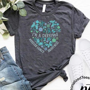 Ovarian Cancer Awareness Shirt: Teal Ribbon Survivor Tee