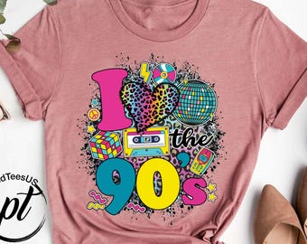 I Love The 90's Shirt,90s Party Outfit,90s Girl Shirt,Retro 90s Shirt,90s Birthday Shirt,Cassette Tape Tee,Nostalgia Gifts,Music Lover Shirt