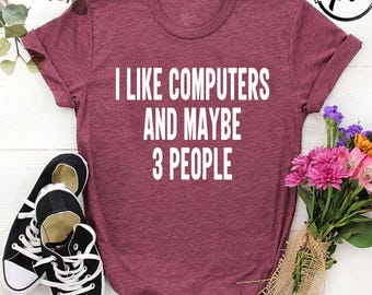 Funny Computer Science Shirt, Introvert Coder Gift