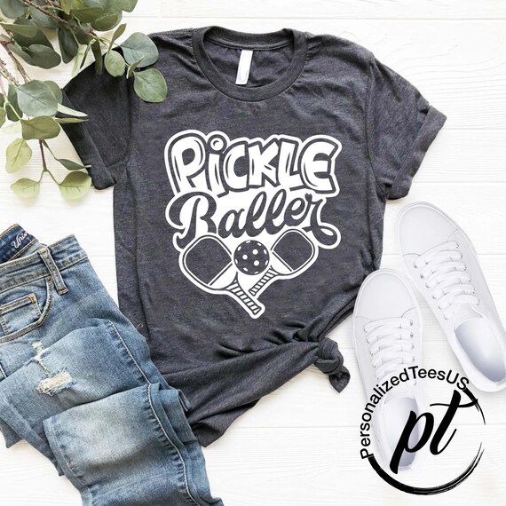 Pickle Baller T-Shirt, Pickleball Lover Tee Gift