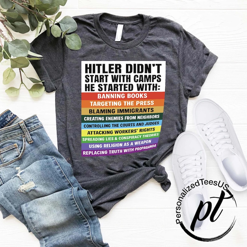 Anti Fascism Protest Tee, Anti-Trump Gift image 8