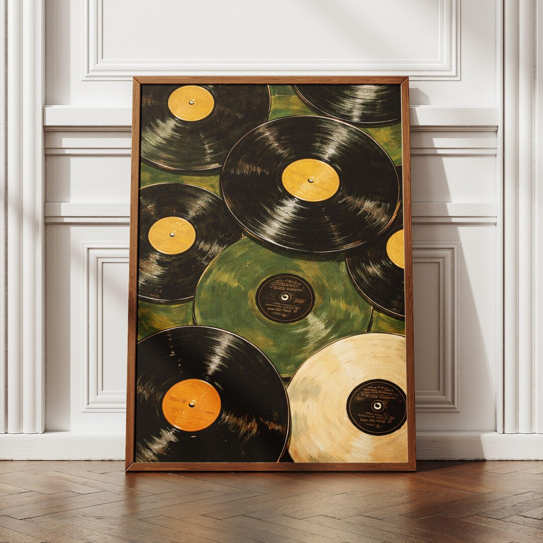 Vintage Vinyl Record Art Print, Retro Music Poster (digital File) - Etsy