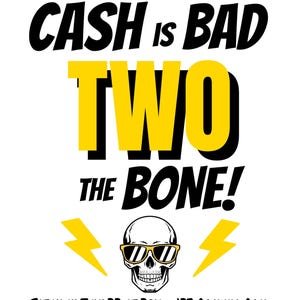Invitación "Bad Two the Bone": plantilla editable para fiesta de segundo cumpleaños de niño