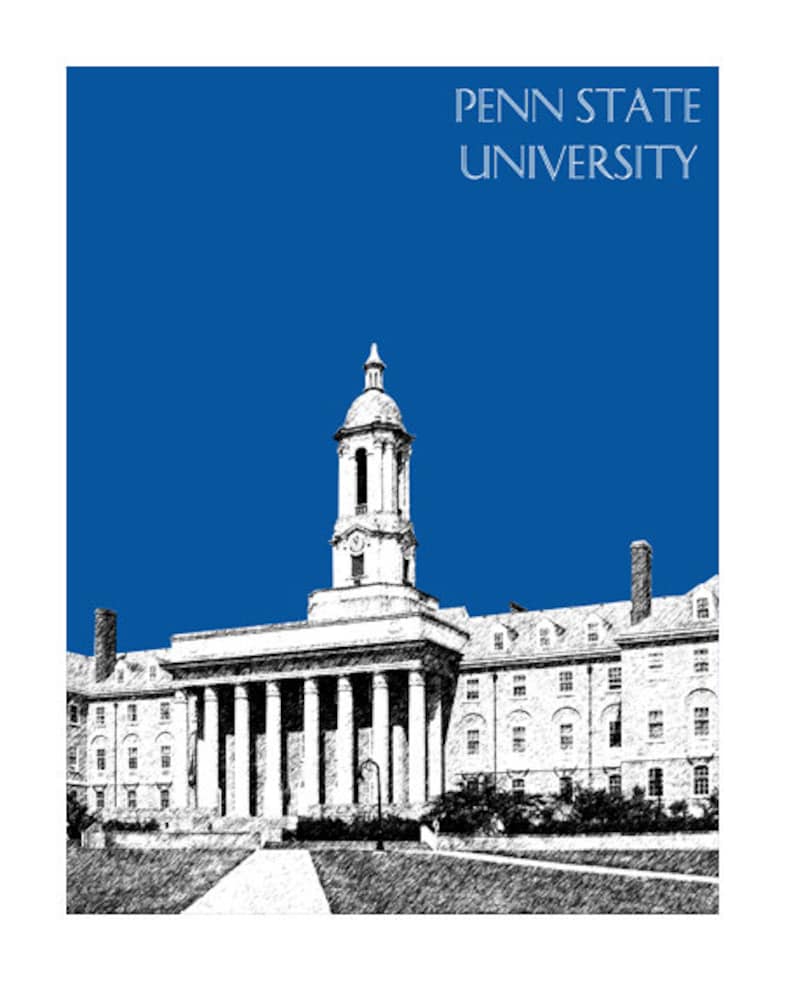 Penn State University Graduation Gift Art Print University Etsy