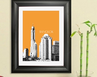 Bangkok Skyline Poster - Bangkok Thailand Art Print #1