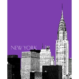 Cartel del horizonte de Nueva York - Chrysler Building Art Print imagen 2
