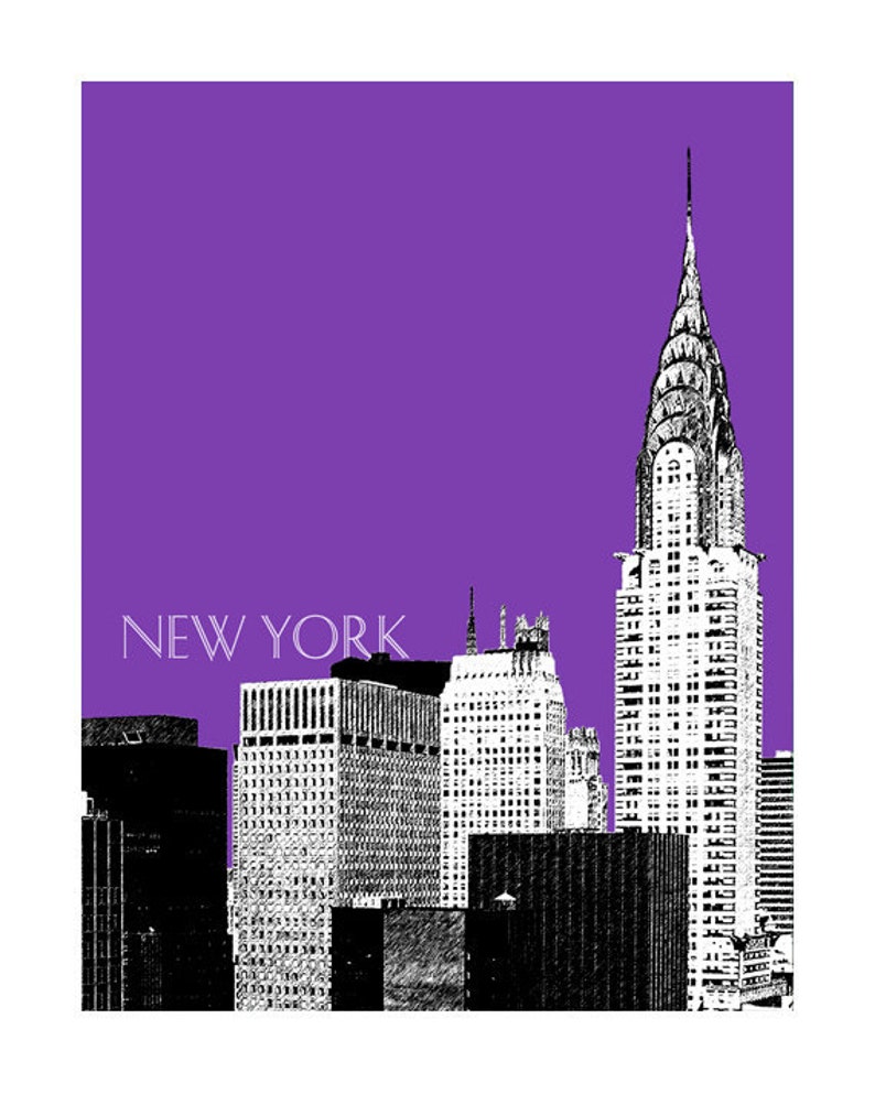 Cartel del horizonte de Nueva York - Chrysler Building Art Print imagen 2