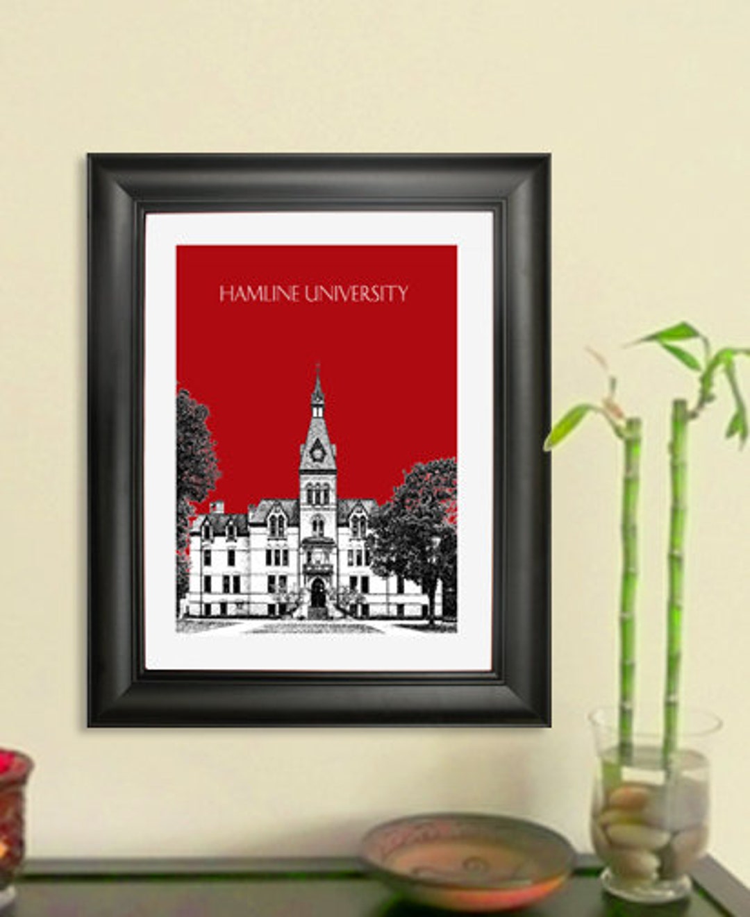 Hamline University Graduation Art Print St. Paul Minnesota Etsy