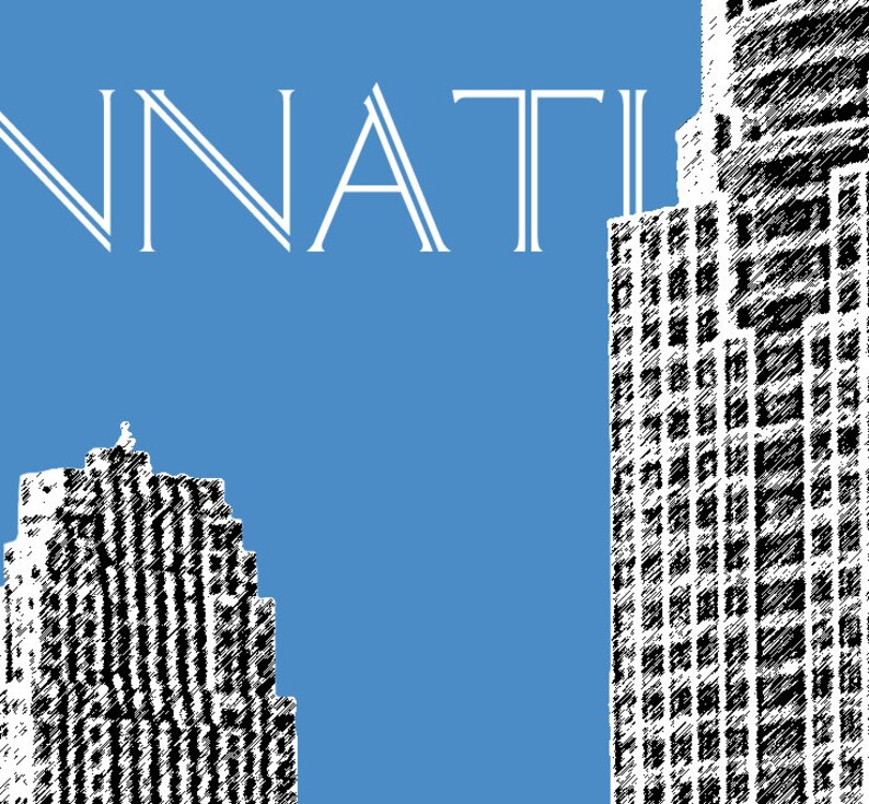 Cartel del horizonte de Nueva York - Chrysler Building Art Print imagen 4