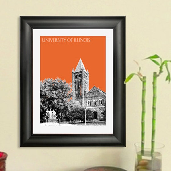 University of Illinois Poster Etsy