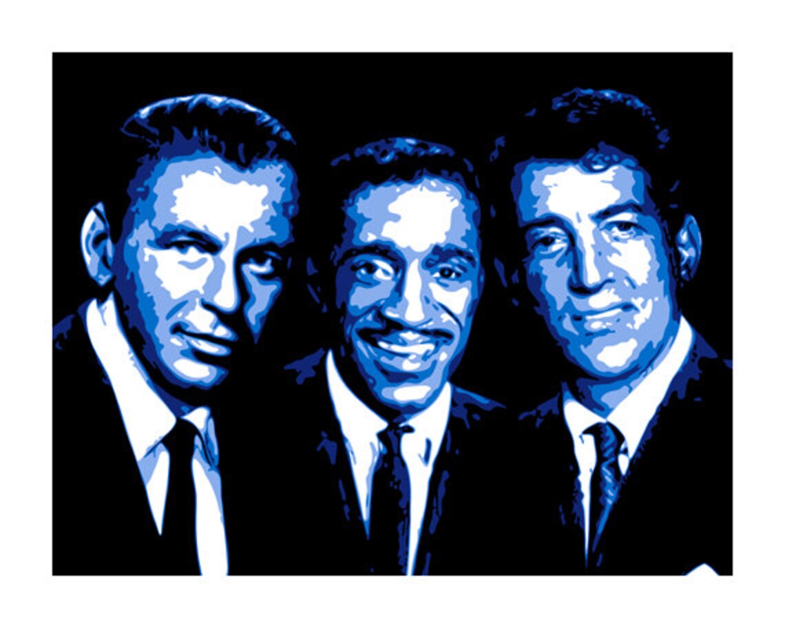 Rat Pack Pop Art 8X10 Mid Century Modern Cool Jazz Big Etsy
