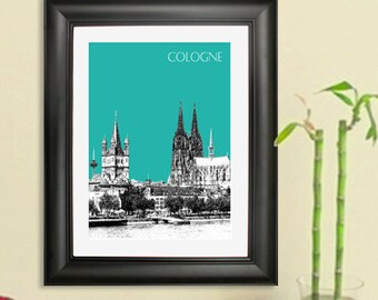 Cologne Germany Skyline #1 - Cologne Germany Art Print