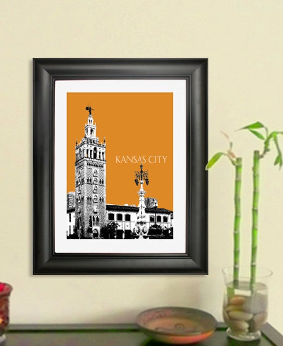 Kansas City Skyline Poster - Kansas City Missouri City Skyline  2 - Skyline Print