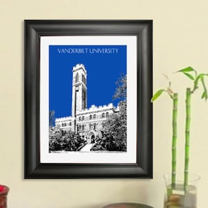 Vanderbilt University Skyline Poster - Nashville Tennessee City Skyline - Kunstdruck