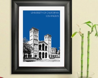 University of California Graduation Art Print - Los Angeles Poster - Los Angeles California City Skyline