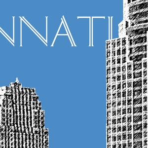 May include: A black and white illustration of two skyscrapers against a blue sky. The word "NATION" is written in white letters across the top of the image.