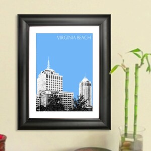 Cartel del horizonte de Virginia Beach - Virginia Beach City Art Print