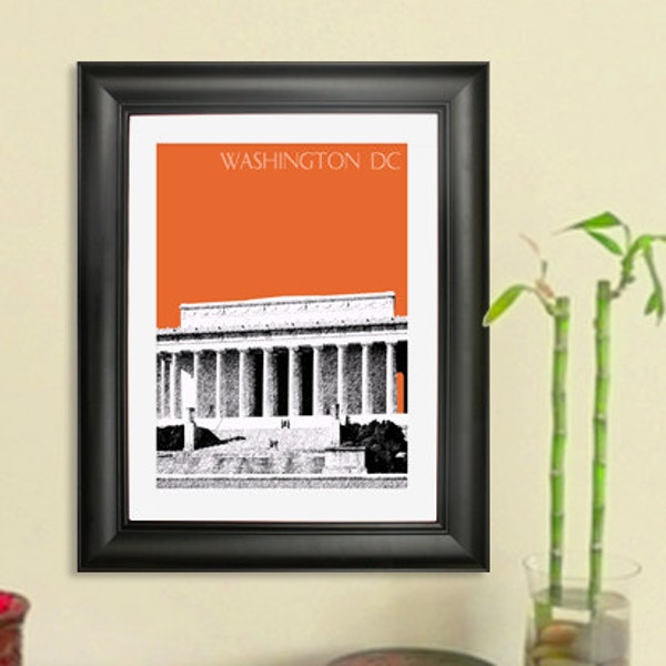 Lincoln Memorial Poster - Washington DC City Skyline - Art Print