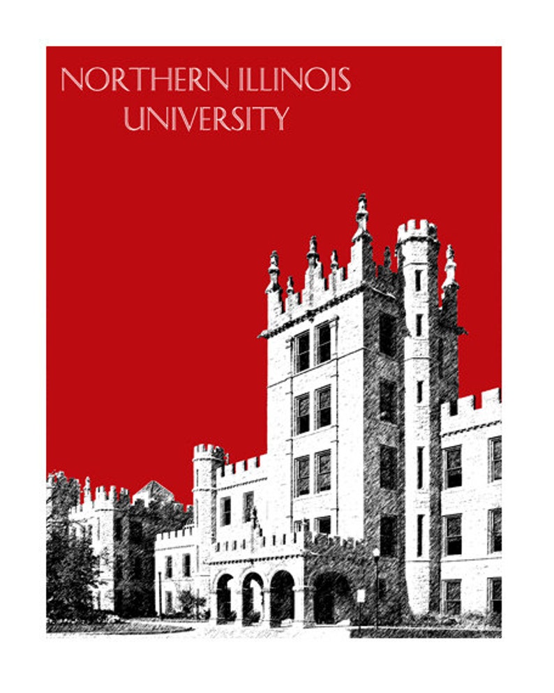 Northern Illinois University Graduation Poster Dekalb Etsy