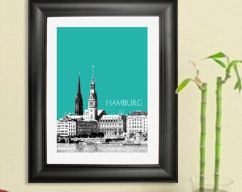 Hamburg Germany Skyline #1 - Hamburg Germany Art Print