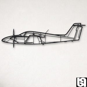 PA-44 Seminole metalen vliegtuigmuurkunst – Decor piloot tweemotorige