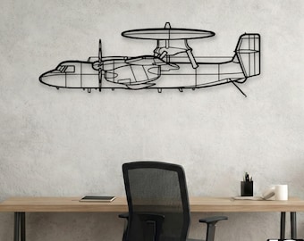 E-2C Hawkeye Metal Airplane Wall Art – Navy Aviation Decor