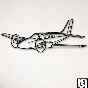 Baron G58 Beechcraft Metal Airplane Wall Art – Twin Engine Aviation Decor