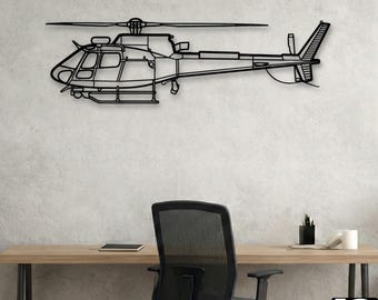 Airbus H125 Helicopter Metal Wall Art – Aviation Decor Gift