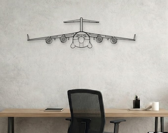 C-17 Globemaster Metal Airplane Wall Art – Military Aviation Decor