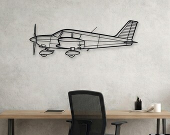 Metal Piper PA-28 Cherokee Airplane Wall Art – Aviation Decor