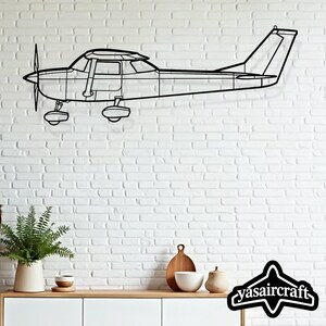 Cessna 150 Metal Airplane Wall Art – General Aviation Decor for Pilots, Flight School Wall Accent, Airplane Metal Sign, Pilot Gift Idea