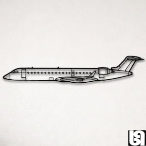 CRJ700 Metal Airplane Wall Art – Laser-Cut Aviation Decor