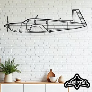 M20M Metal Airplane Wall Art – Mooney Aircraft Decor for Pilots, Aviation Room Accent, Airplane Metal Sign, General Aviation Gift Idea