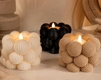3D Printed Bubble Tea Light Holders | Witchy Room Decor, Curated Palettes