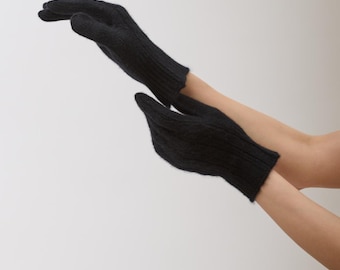 Angora Knit Gloves Women Knit Mittens Women Angora Knit Gloves
