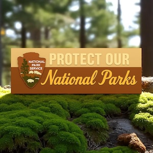 Protect Our National Parks Vinyl Bumper Stickers, Protect National Parks Car Magnets, Public Lands Car Decal, Gift For Hikers and Campers